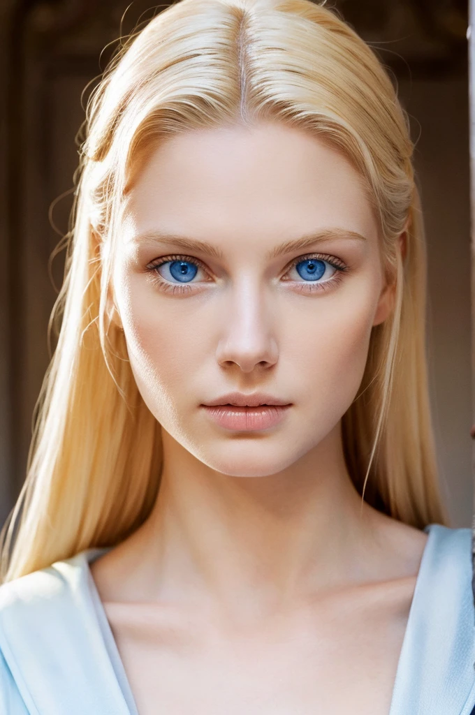 Emperor Augustus as the Most Perfect Woman in the World ( Blonde Hair, Blue Eyes, White Skin )