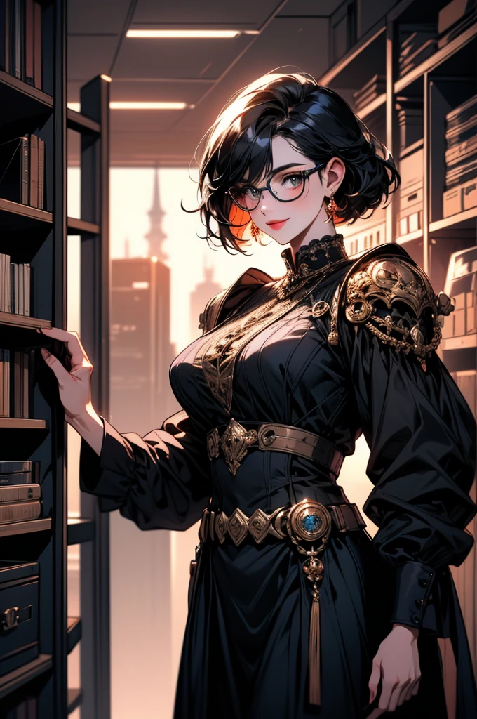(masterpiece:1.1), (Best quality:1.1), (difficult:1.1), (detailed:1.1), (ornate:1.1), (aesthetic:1.1), (bright colors:1.1), BREAK, A high resolution, ultra detailed, there is a character in the foreground in the center, wearing a helmet in the form of an old camera made of gears and 2 lenses on his eyes, eyes in the form of old camera lenses, he takes off his like a boss glasses with one hand, glasses worn over camera helmet, looks out from under glasses and smiles, in the background there is a huge server room, server shelves on the sides, muted background colors, the character is clearly visible and stands out from the background, the server elements have something glowing, (art : 1.1), (Best quality:1.1)