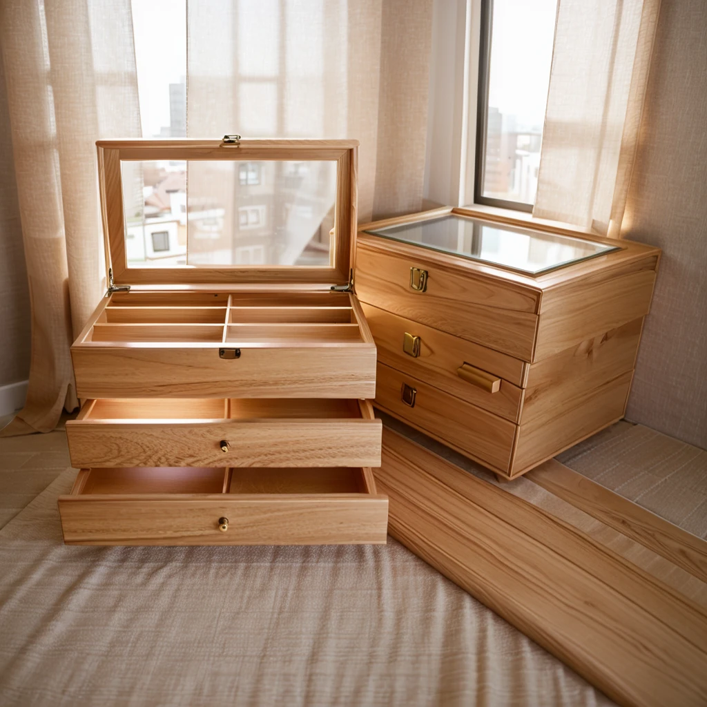 In this cozy room,A ray of sunlight shone through the half-drawn curtains on the table,Let the wood grain on the watch storage box shine with a faint luster。There was a calm and peaceful atmosphere in the air around them。There are several still lifes hanging on the walls of the room,It adds a touch of elegance to the space。And on the other side of the room,The half-open window lets in the breeze,The pages on the small desk by the window turned in the wind,This quiet scene gives a sense of tranquility and comfort。