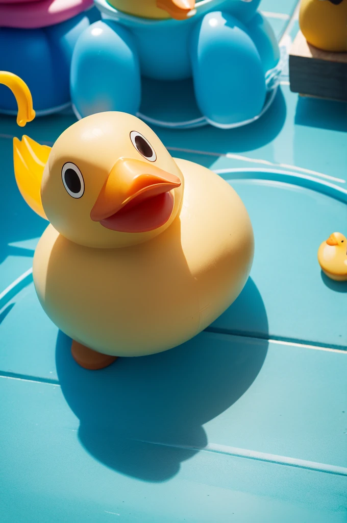  qphoto of a rubber duck wearing a party hat