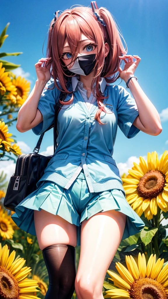 create a detailed image of Miku Nakano wearing an Argentina shirt