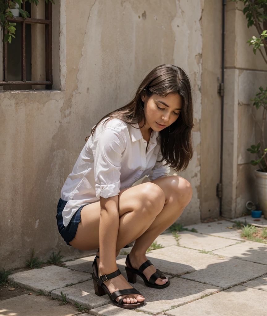Woman peeing