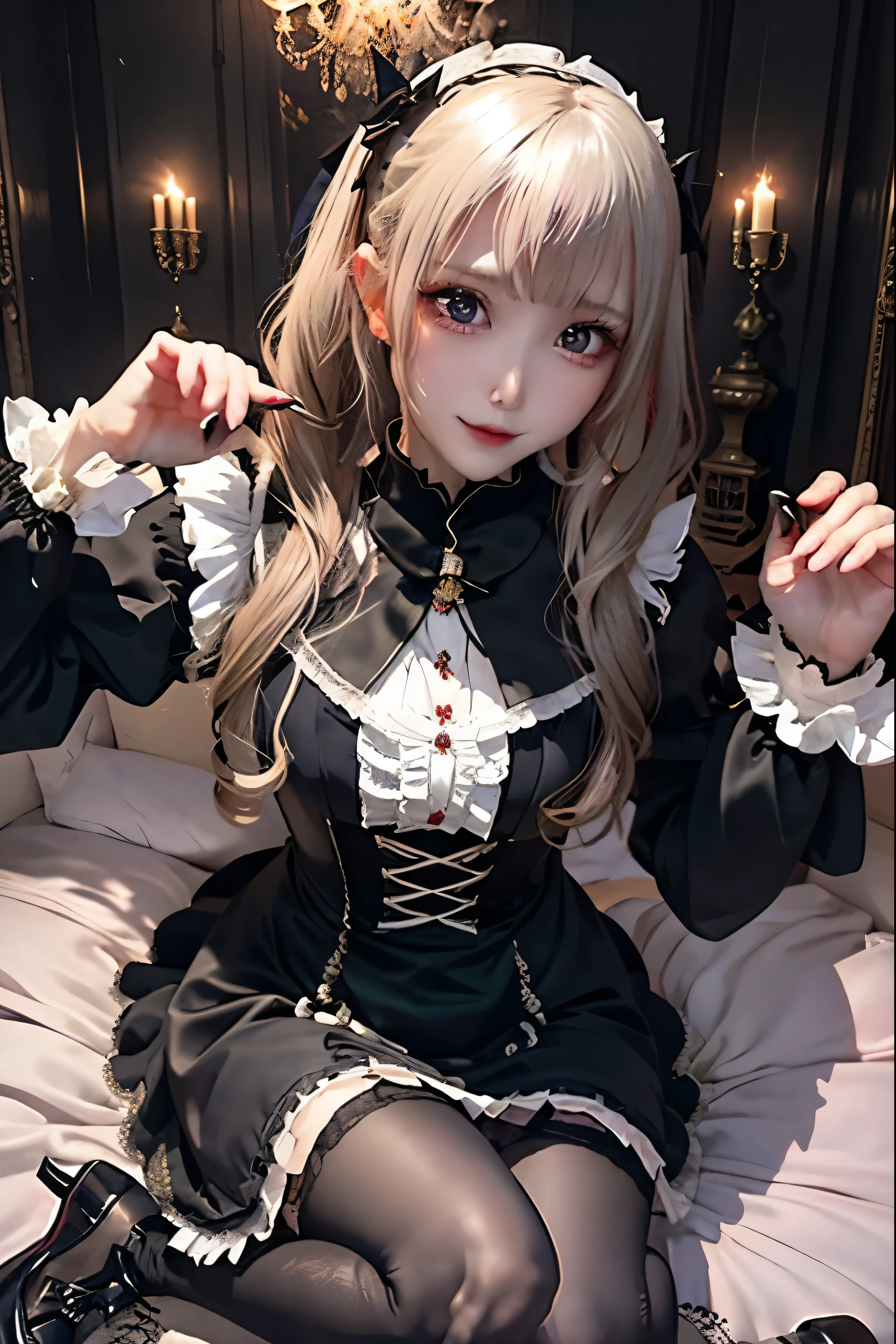 Hard Dark Gothic Makeup、Black dark eyeshadow、sad、Good skin radiance、Dark Gothicメイク、Dark smile、palace、The beauty of fragrance、24-years-old、Expression of intense sexual pleasure、Embarrassed look、Dark Gothic、Highest quality、Expression of sexual pleasure amid suffering、Drunk face、紫のMaid clotheysterious、Noble、sexy、Loving smile、Twin tail hair、Right blue eye, Left eye is red、Super tempting pose、Platform Heel Shoes、Heavy makeup、Gothic Lolita clothes、Silver Hair、Long Hair Straight Hair、Cute Gothic Lolita Dress、Beautiful Face、elegant features、Attractive face、Stained glass is the background、Chest glistening with sweat、The room is dark、goth long dress、Bell Sleeves、Wizard Sleeve、Decadent look、Sexually excited expression、Glossy thighs wet with water、Thighs that are wet and shiny with oil、Background of a room full of roses、sad expression、Rose Maiden、The embroidery is pink、The dress has pink embroidery.、Thigh-high socks、Knee-high socks、Gentle expression、Dark black eyeshadow、Stained glass and rose background、thighs are a little thin、Female Duo、Female couple、dark church background、Stained glass、Black metal world、Dark Castle、Dark Room、Slender body、gothic long dress、Victorian dress、Small breasts、Hold the wine in your right hand、Hold the lantern in your left hand、pantyhose、The bed is covered with roses、Her thighs are shining with sweat、My body is wet and shiny、Lots of glitter on the thighs、sweating、My thighs are sticky from sweating、Sweat glistening on my thighs, The whole body is sweaty and shiny、I sweated a lot.、My thighs are sweaty、My thighs are wet、My thighs are shining with sweat、A lot of sweat glistening all over the body、Slender body、Put your head on the pillow、Sleeping on a bed、Beautiful legs、Sleep with your legs stretched、Lying in bed、