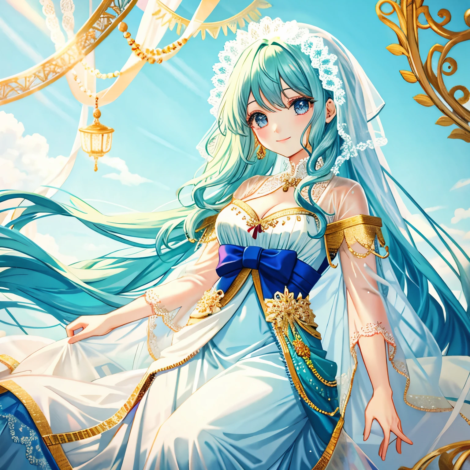 Illustration Enhancement: masterpiece BREAK
Quality: best quality, ultra-detailed, ultra high resolution BREAK
Image Quality: Top Quality photorealistic Illustration, Ultra Definition BREAK
Style: cute illustration:1.3, high Saturation:1.2 BREAK
Facial Details: detailed beautiful face and eyes, extremely delicate and beautiful, nice hands, perfect hands, appropriate posture, appropriate configuration, ideal ratio body proportions BREAK
Theme: improving romantic fortune, using a balanced mix of gold, blue, and green colors to enhance the theme of love and luck BREAK
Number of Characters: ultra-ultimate beautiful BREAK
Movement Details: Yuki Onna's dazzling gaze, cute big eyes, nose and mouth drawn with fine lines, flowing hair and robes BREAK
Emotions and Expressions: a smile that conveys kindness and inner beauty BREAK
Perspective: frontal viewpoint BREAK
Composition: character centered with a balanced composition BREAK
Background Details: a fantastical fantasy world painted in bright pastel colors BREAK
Costume Details: lace and silk lingerie with attention to detail, pink , all ribbons distributed BREAK
Body Type: cleavage, waistline, feminine curves BREAK
Hair Style and Color: long white hair BREAK
Light and Shadow: soft light and shadows to emphasize the character's three-dimensionality BREAK
Colors: a harmonious blend of gold, blue, and green, complemented by light blue, yellow, silver, deep red, pink, wine red, dark brown, light purple BREAK
Illustration Size: 768×768 BREAK
Illustration Atmosphere: warm, comfortable ambiance BREAK
Worldview: Ghibli-style artwork BREAK
Power Words: creative innovation, unique visual elements, cultural sensitivity, environmental impact, references to history and mythology, allegorical elements, technical constraints and possibilities, interaction design, sust