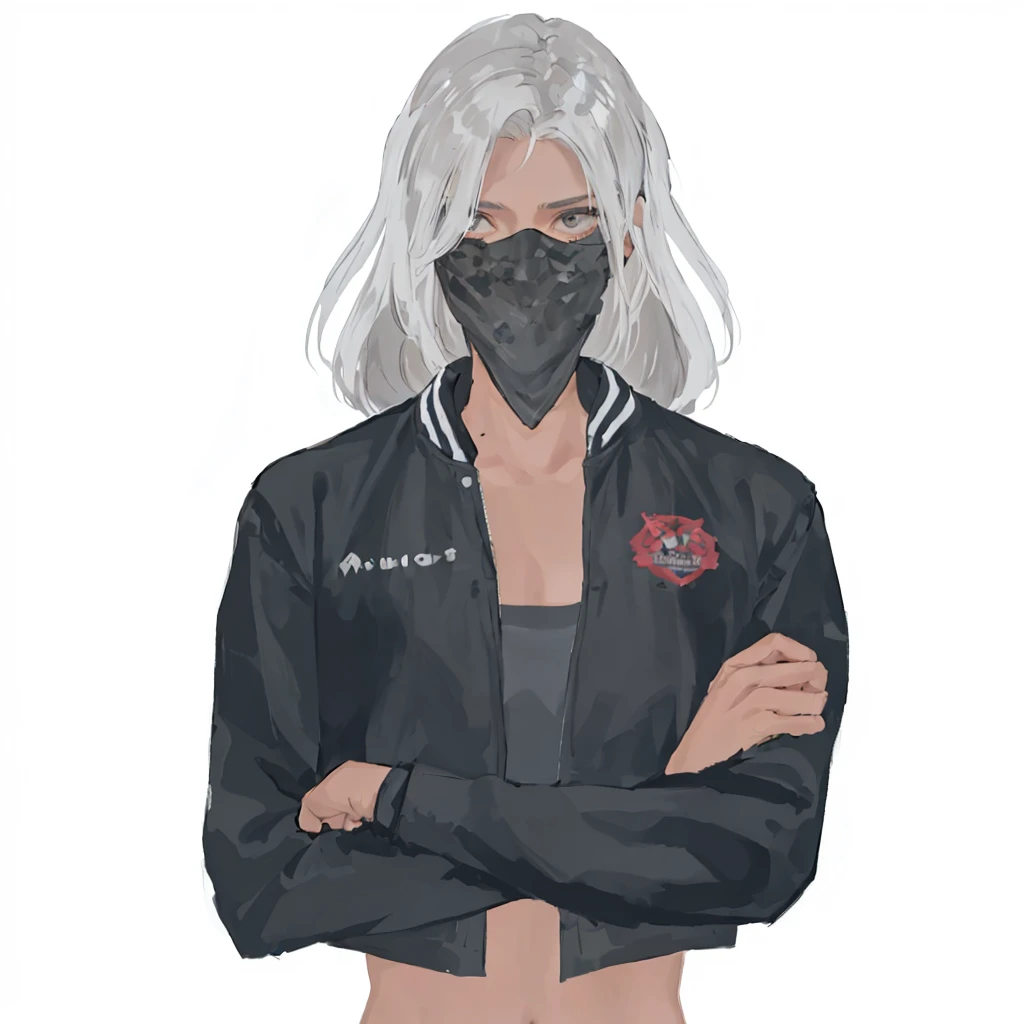 (masterpiece:1.2, best quality), (1girl, solo, upper body:1.2),flat face ,Hair: buzz cut, Clothing: oversized, distressed denim jacket with patches and pins, paired with black skinny jeans and combat boots, Hanging out in an underground music venue or street art exhibit