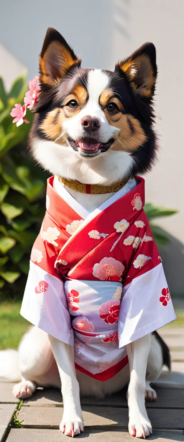 dog wearing Japanese clothes