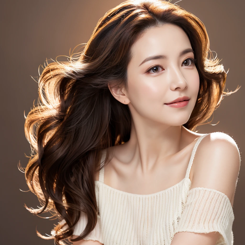 Beautiful mature woman with beautiful wavy long hair, she is alluring, Ultra-high resolution,(Realistic:1.4), ((Highest quality)), ((masterpiece)), (be familiar with),