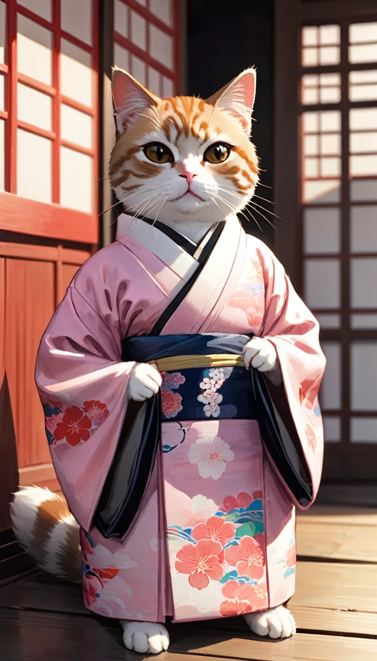 Cat in Japanese clothing