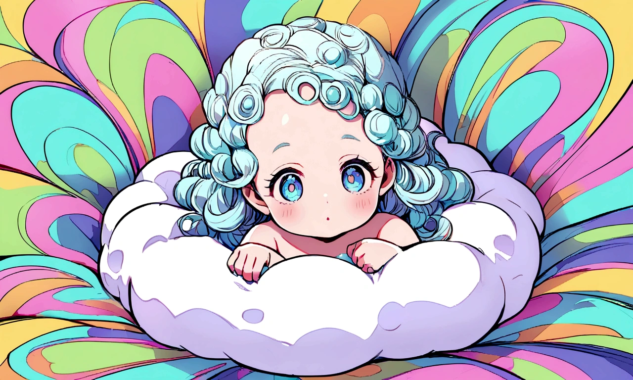 Baby in a bubble bath