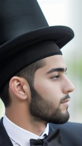 a   young men Haredi  Focus on the face