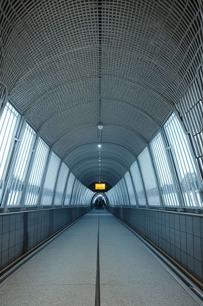 The glass in front of the wireframe tunnel broke.