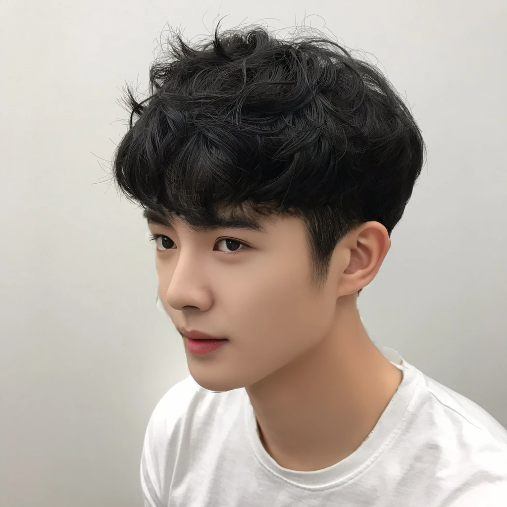Best Quality, 8k, Masterpiece, (Portrait: 1.3), (photo realistic:1.4), (hyper realistic:1.4), Sharp Focus, looking at viewer, (smoother lighting:1.1), (increase cinematic lighting quality:0.9), realistic lighting, backlighting, light on face, ray trace, (brightening light:1.2), (Increase quality:1.4), sharp detail, (best quality real texture skin:1.4), finely detailed eyes, black_eyes, finely detailed face, 25 year old Korean man