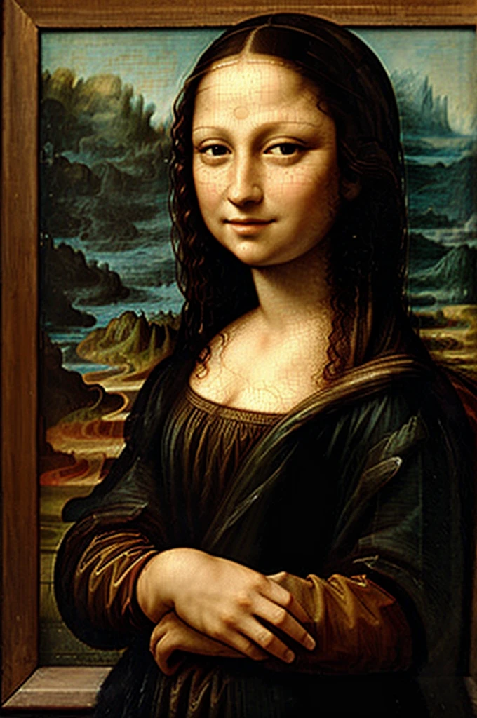 Generate a Mona Lisa and modernize it