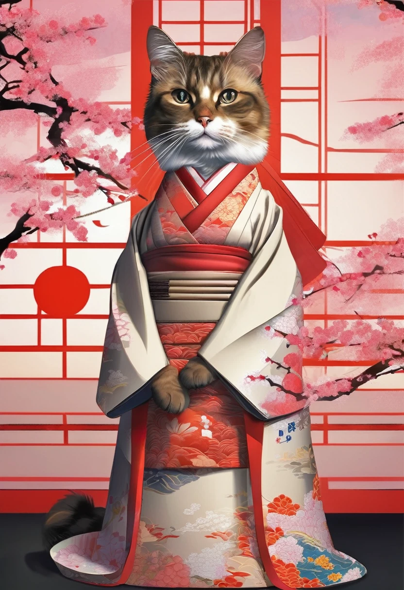 Cat in Japanese clothing