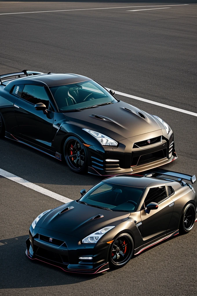 Nissan gtr r35 libertywalk en color negro
