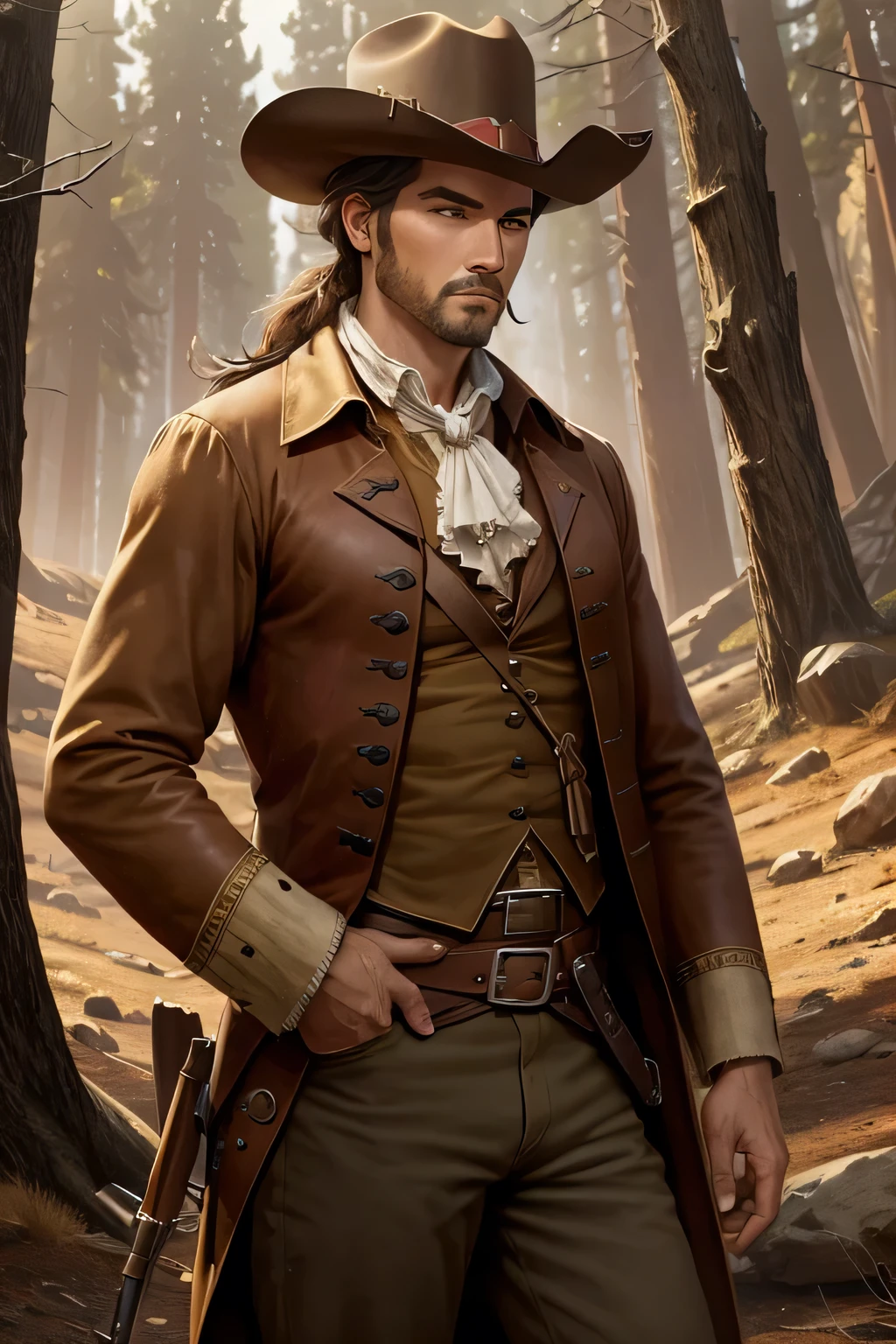 America　west　1700s　Gunman in the Wilderness