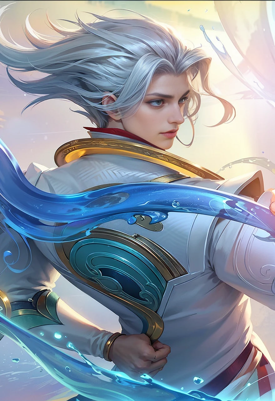 Best quality, masterpiece, detailed skin texture, detailed clothes texture, detailed face, super detail, 8k, intricate detail, 1 boy, The color doesn't change, Muscle guy, 1 guy, ((perfect eyes)) best quality, (semirealism:1.9), beautiful lighting, (extremely detailed CG unity 4k fhd wallpaper), High Detail, Sharp focus, dramatic outdoors, ultra HDR
