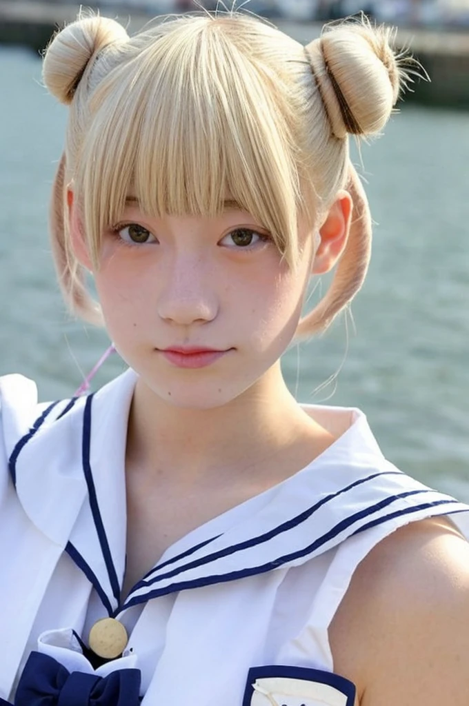 Japanese、、Sailor Moon Cosplay、Bun Head、Blonde