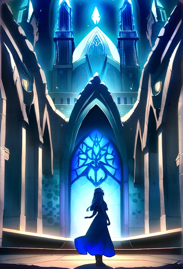 tabletop, better_品質, 1 girl in, standing alone, Princess Zelda, nintendo, A Legend of Zelda, album，full nude Create a scene with a city with medieval and slightly futuristic buildings, use colors like purple, white and azure