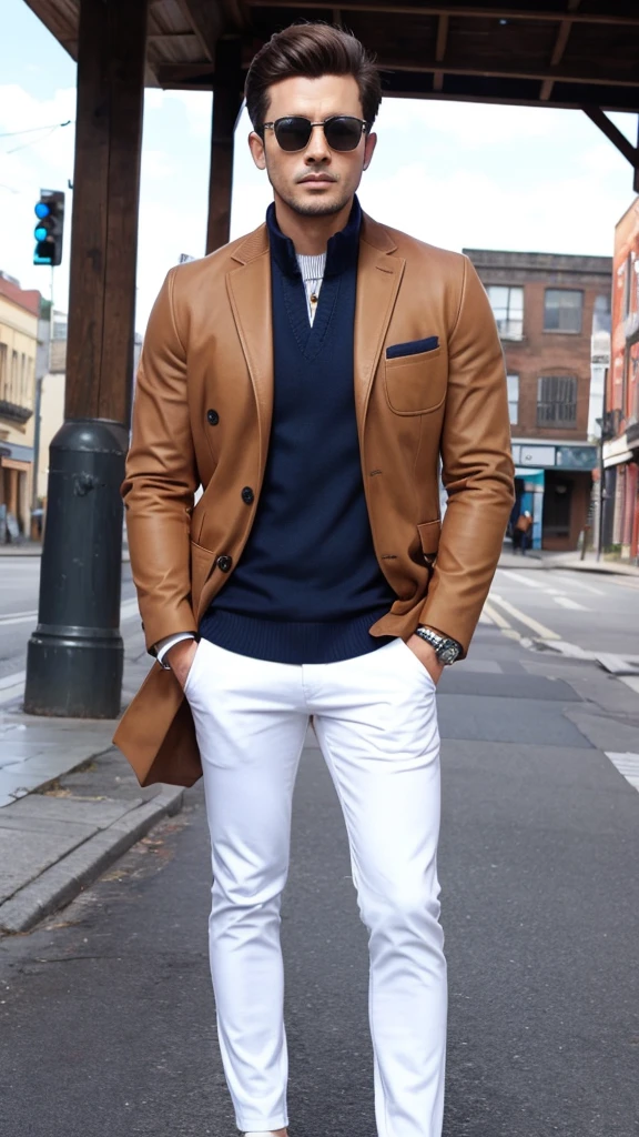 Town Casual cool man's upper body