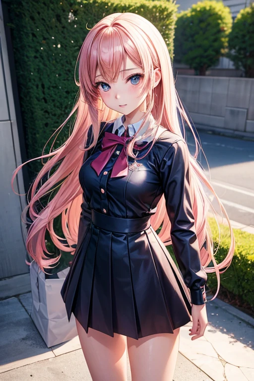 Anime girl posing for a photo., beautiful anime high school girl, a hyperrealist , hyperrealist , cute anime waifu with a nice dress, anime girl in real life, realist , seductive anime girl, as an cartoon character, attractive anime girl, uniform jk, beautiful anime girl, realist anime 3 d style, cartoon character