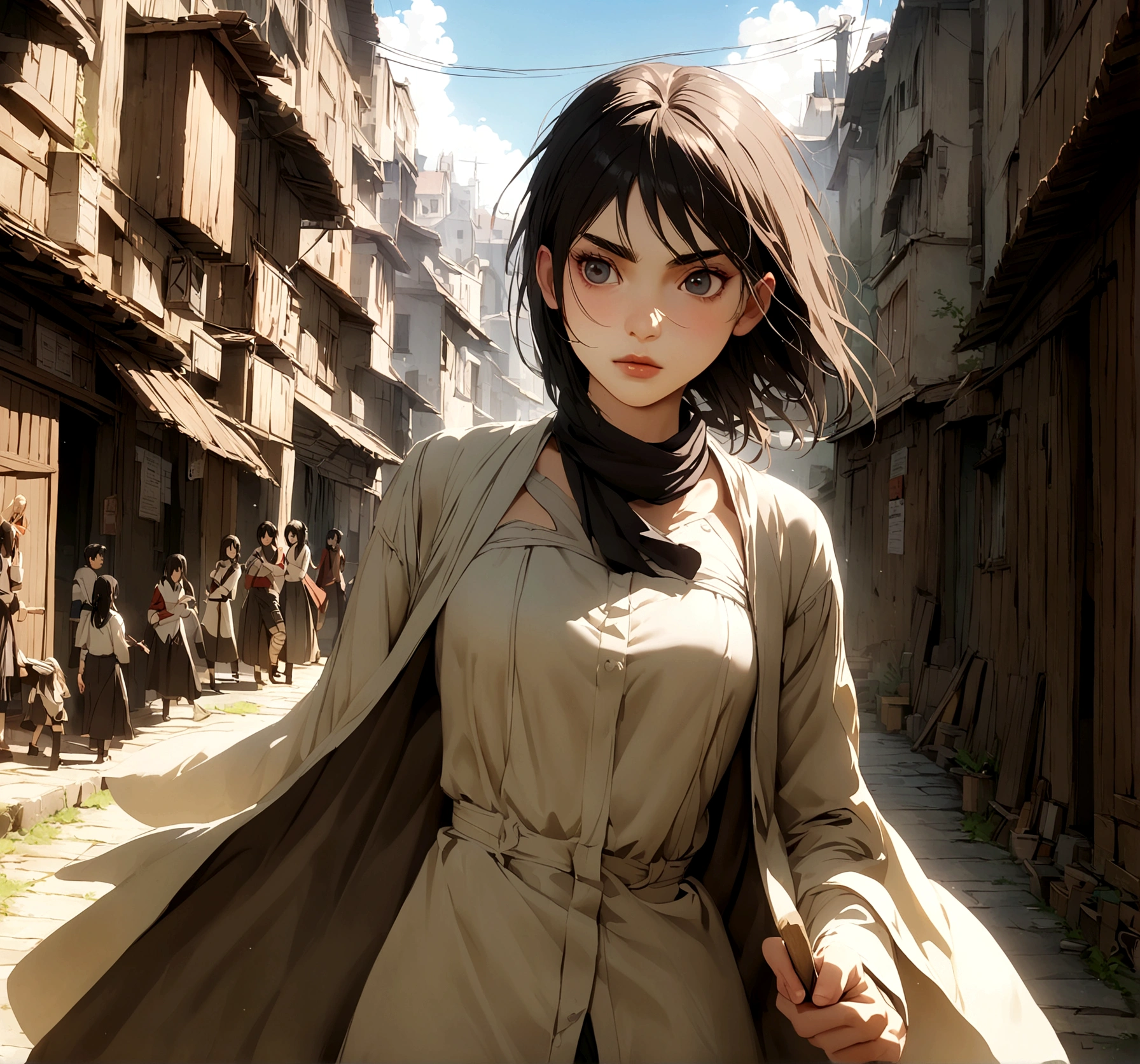 Eren.mikasa.naruto holding a Try again named flange