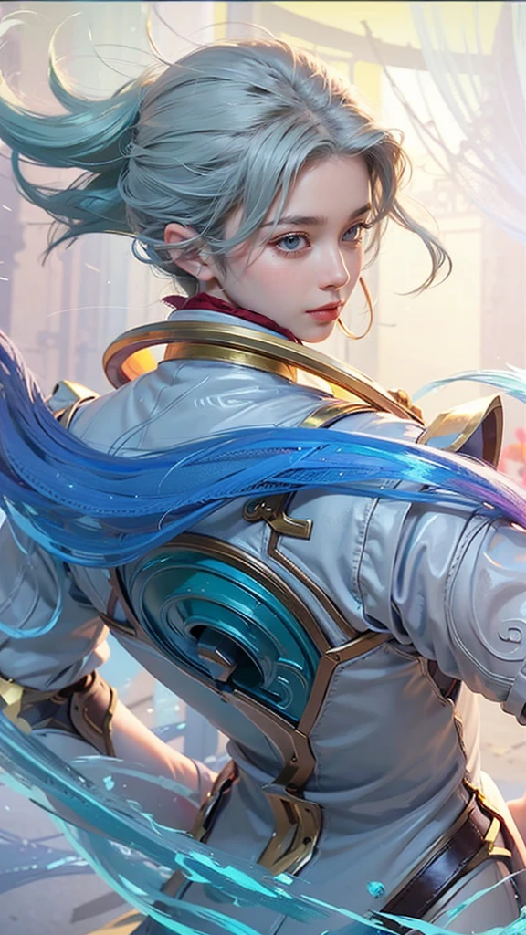 a close up of a girl(vexana) , green hair , big booobs ,  shadowbringers cinematic, 4 k detail fantasy, a beautiful fantasy empress, game cg, xianxia fantasy, xianxia hero, 2. 5 d cgi anime fantasy artwork, cinematic goddess close shot, ruan jia and artgerm, wow 4 k detail fantasy, hyperdetailed fantasy character