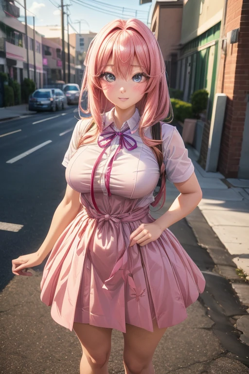 Anime girl posing for a photo., beautiful anime high school girl, a hyperrealist , hyperrealist , cute anime waifu with a nice dress, anime girl in real life, realist , seductive anime girl, as an cartoon character, attractive anime girl, uniform jk, beautiful anime girl, realist anime 3 d style, cartoon character