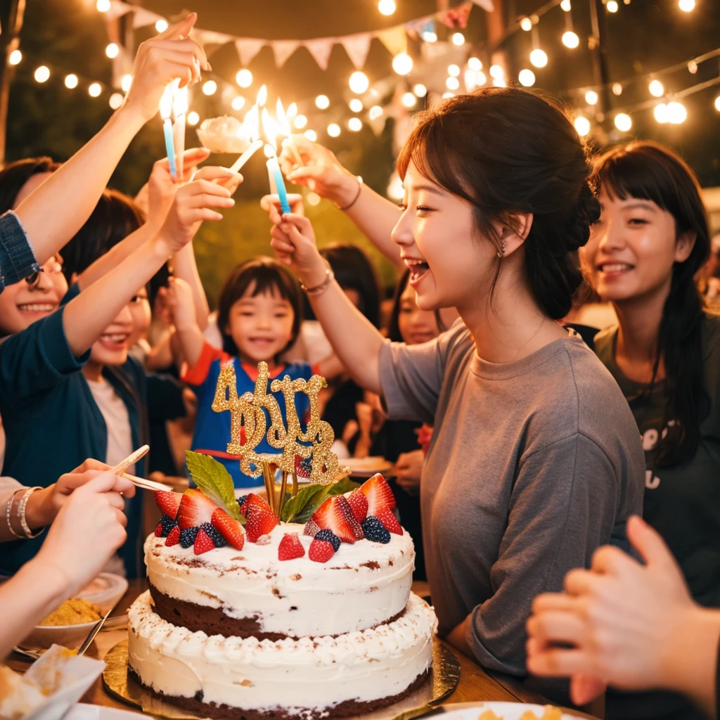 Many adults and many children celebrate birthdays birthday cake