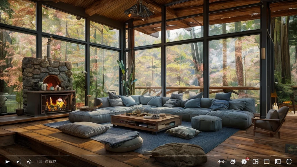 no humans,scenery,western style,living room,high ceilings,a sense of liberation,indoors,pillow,fireplace,window,tree,fire,table,plant,bed,wooden floor,couch,day,food,potted plant,book,cup,cherry blossoms,cushion,rug,artist name,chair,blanket,sunlight,leaf,bedroom,nature,book stack,chopsticks,carpet,plate,tatami,campfire,bottle,recording,bag,lamp,bowl,candle,box,curtains,living room,health bar,user interface,forest,autumn leaves,newspaper,futon,on floor,brick wall,flame,viewfinder,sliding doors,light rays,pot,lying,glass,stove,tissue box,railing,mug,cabinet,tray,picture frame,painting (object),room,phone,clock,drinking glass,vase,picture (object),interior,wood,kitchen,basket,floor,on bed,steam,autumn,shadow,turtle,zabuton,fruit,wall,flower,teapot,burning,coffee cup,television,sunbeam,bonsai,smoke,fish,coffee table,architecture,running bond,