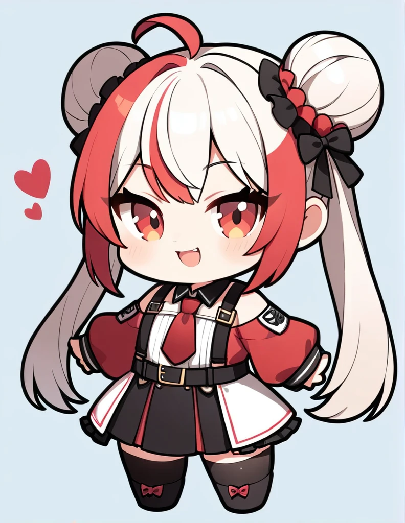 Icon-style illustration、(uhd:1.2),(Absurd:1.2),(High resolution:1.2),(best quality:1.2),chibi,cute girl,Colorful pattern for background、Bun Hair、front Cut