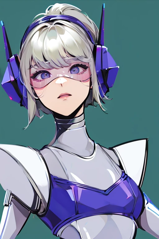 empty eyes,robotized woman,robot transformation ,big bust,Robot Joint