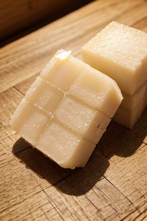 create an image of a product that is yacon-based sugar cubes with a nice presentation background