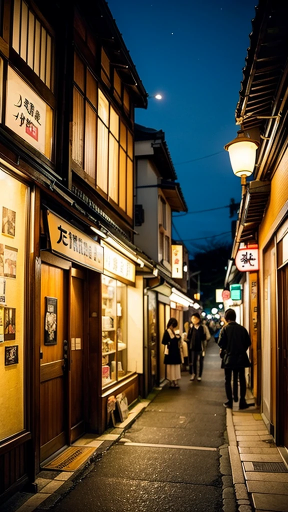 Showa retro shop、On a street corner in Japan、Creepy Antiques Shop、night