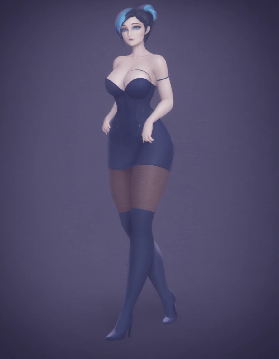 (((my little pony))), solo, ((seductive costume)), beautiful body, high detailed, 4K, ((seductive perky big butt)), behind view, (((short strapless space styled dress))), beautiful medium breasts, (((shining armor))), (((tights fishnet))), ((seductive journal pose)), ((fishnet sleeves))