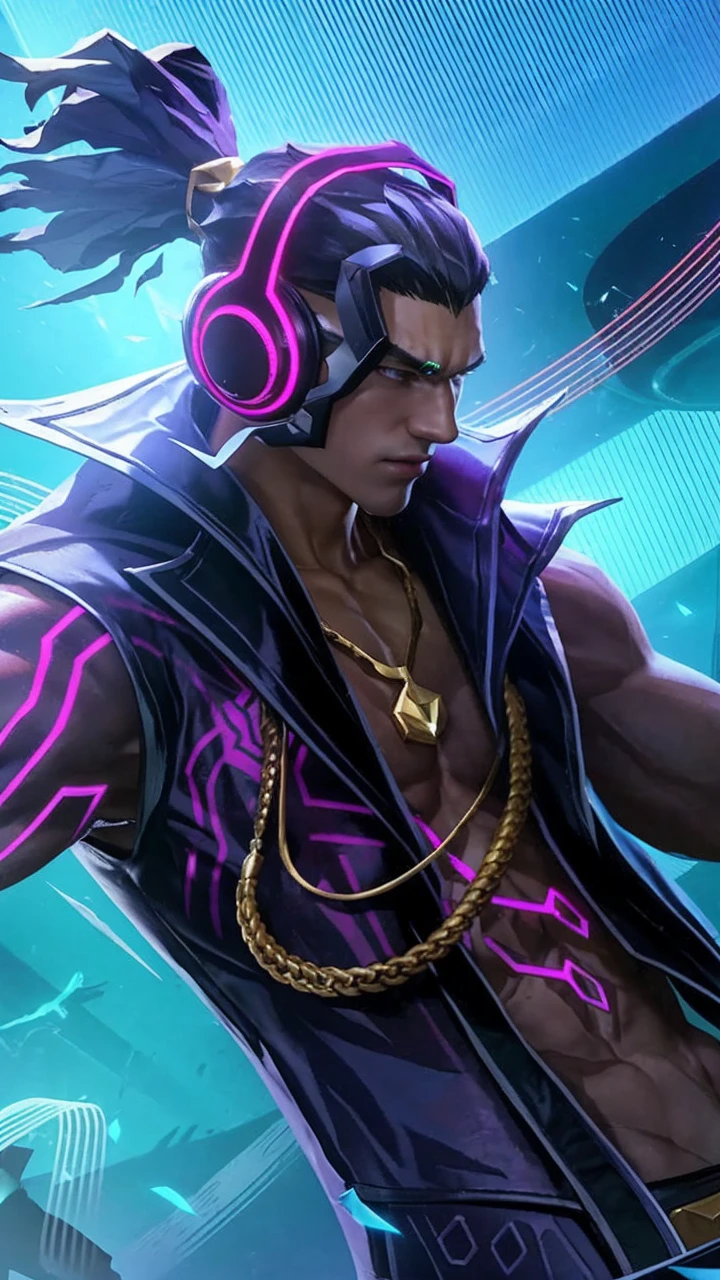 1man, Claude mobile legends game, green dragon clothes, orange hair, short hair, realistic, ultra detail, 70mm lens