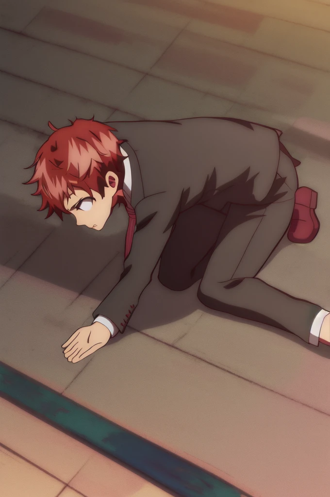 This is Zuriu,On all fours, 8K, masterpiece, Absurd, anime, On all fours,blazer