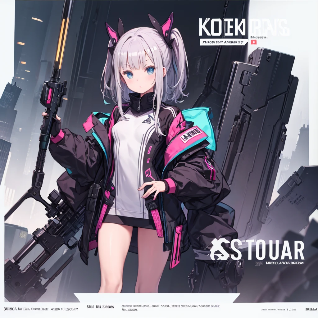Drawing of a woman holding two guns and a gun, clean lines, thick silhouette, whole body concept, clean anime outlines, sharp lines, 2d game line art behavior hd, 2 d game line art behavior hd, perfect lines, heavy line draft, detailed whole body concept, line art behavior hd, Line work concept art