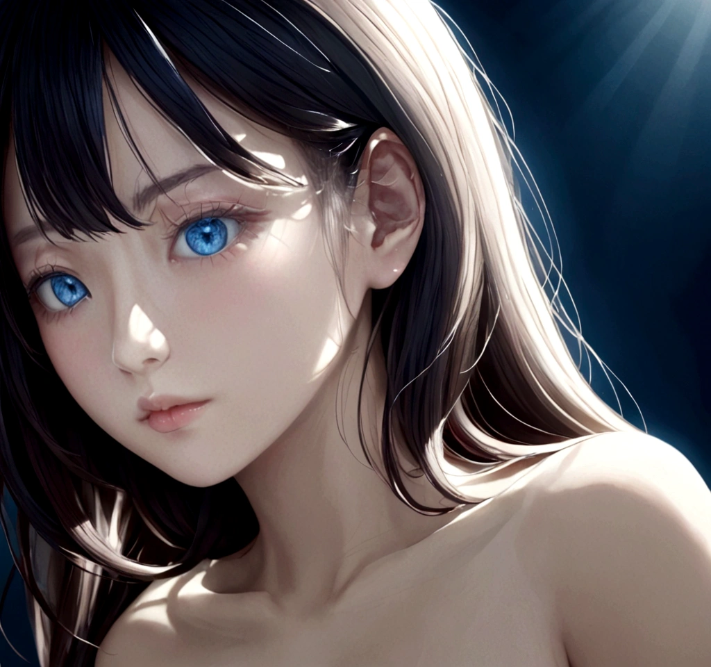 a beautiful young wom face, detailed eyes, realistik