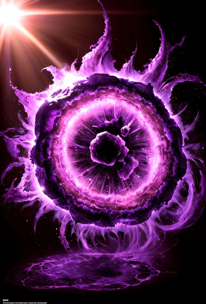 Draw me a purple magic explosion