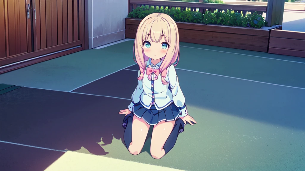 masterpiece,(high quality depth map:1.1), best quality, ultra-detailed,unity 8k wallpaper,crisp,(loli:1.2),(beautiful eyes), ((kawaii)), cute, (lovely), ((sexy)), (ero),
(ultra-detailliert), (The best illustrations), (Best Shadows),full body,A girl in a miniskirt being interviewed in the town. Show panties 