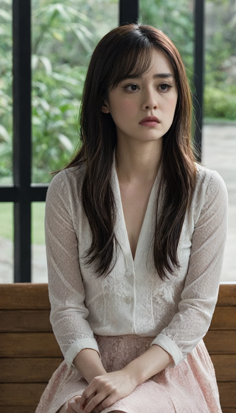Show Lily sitting alone, looking sad.