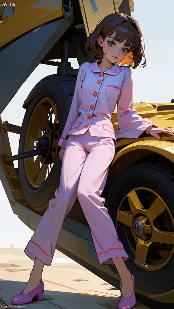 Natalia Dyer, wear a color (pajamas), ((underwear)) on a farm, Close-up, whole body, Very detailed, insert, playmate, 8K, Popular topics on ArtStation, Wheels within wheels, high detail, sharp focus, model shoot,
