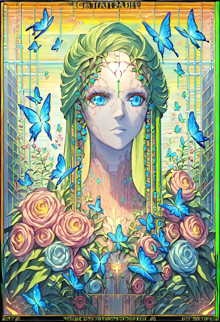 (masterpiece, Highest quality, Highest quality, Official Art, beautifully、aesthetic:1.2), (One girl), Very detailed,(Fractal Art:1.3),colorful,Most detailed,Upper Body, [race],[jewelry],[flower],[[butterfly]],