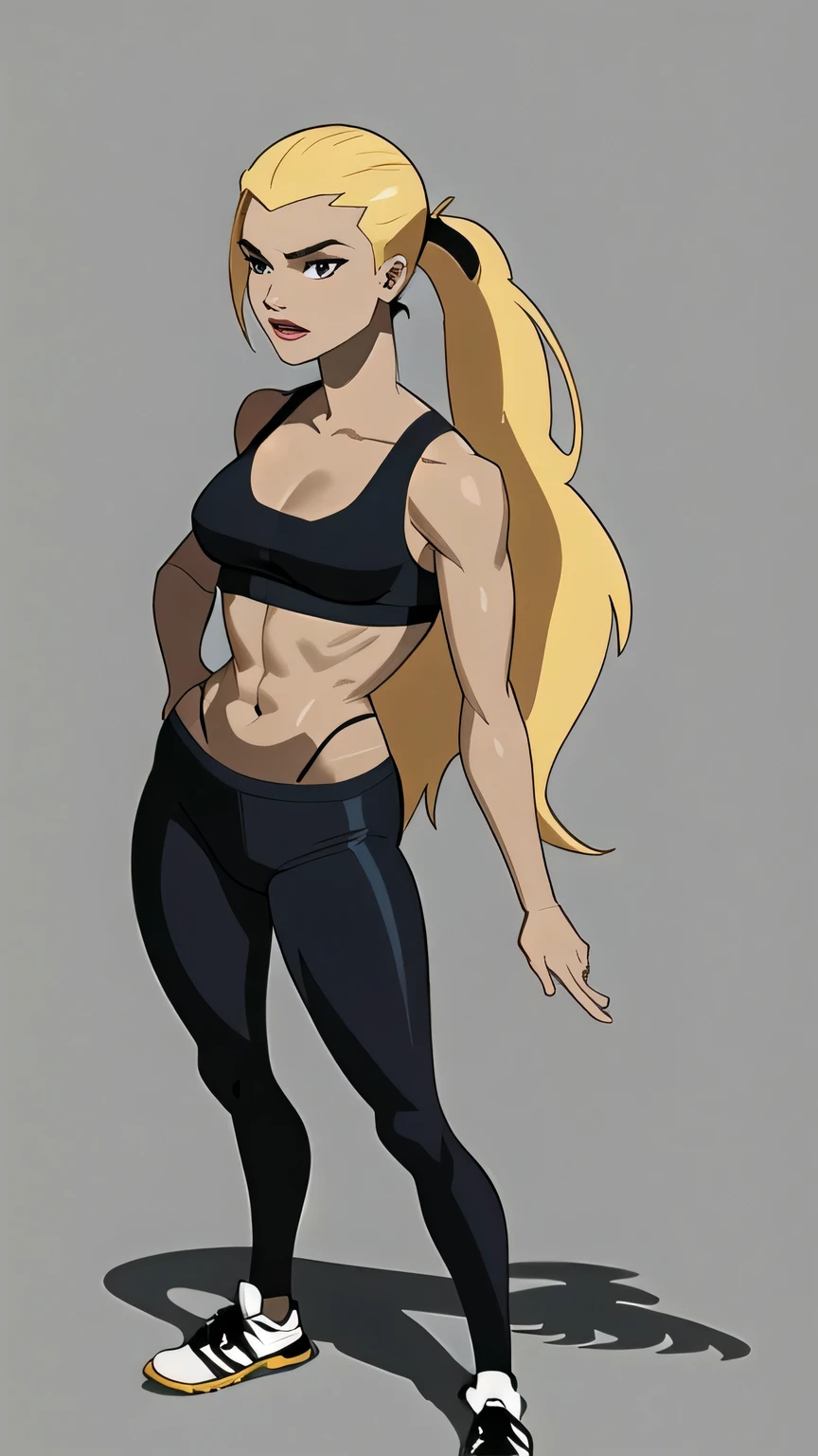 (cowboy shot), (masterpiece, best_quality, ultra-detailed, immaculate:1.3), epic, illustration,
BREAK
ArtemisYJ, ponytail,super long hair,
(Black sports bra),leggings,(nike),medium breast
BREAK
(Full body concept art