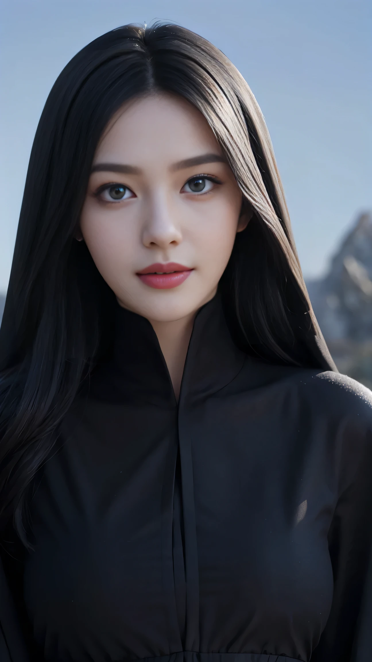 8K, maximum quality, details Intricate, ultra detail, ultra high resolution, work of art, Random Angle, 苗条, ssmile, (make up: 0.4), (Cute Blue Eyes: 1.21), blue colored eyes,, ((whole body)), 1 girl, standing alone, 1 girl, (( whole body)), close-up, Leg Open, ((Cao Cao)), (((shapely body))), (((lean face))), sharpy face, sharp eyes, (((Bblack hair, long hair, )) (detailed face), sharpy face, small lips, fine lips, ,
(( Abaya)), Underboobs, boku detailed face, detailed breast, , peito big fit ass, detail, , Beautiful girl with accentuated slender abdomen: 1.4, Six-pack abs: 1.4, Bust Botox, big fit ass, perfectbody, detail leg, (( moonlights)), Mountain top