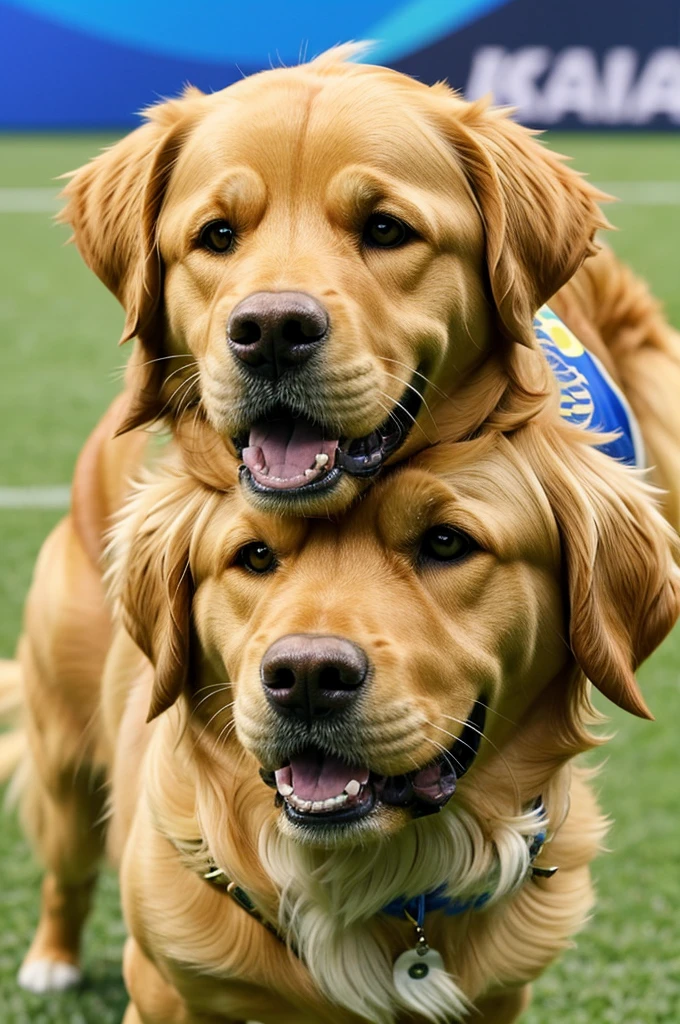 Personifies an animated Boxer breed dog with the Uruguayan national team shirt in the Copa América 2024.
With brave attitude, athletic and muscular composition, determined look.