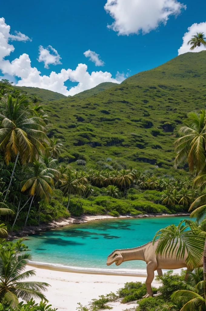 Live dinosaurs on unexplored island