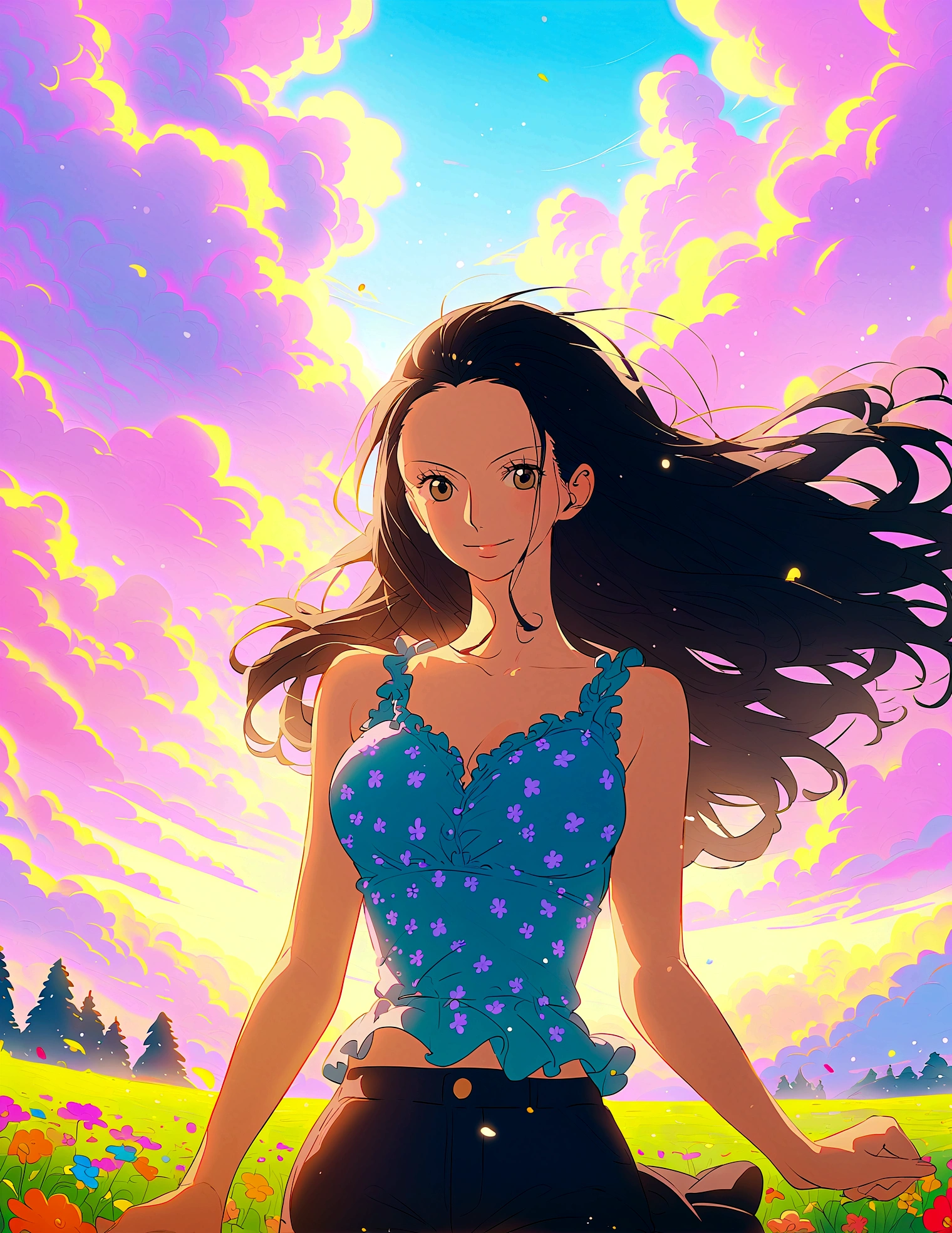 One Piece，Nico Robin, cheerful colours