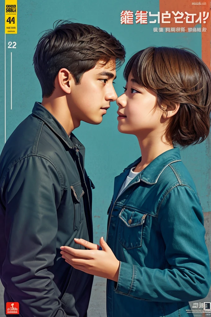 An illustration cover where a boy and a girl are looking at each other, the title is The accident that brought us together